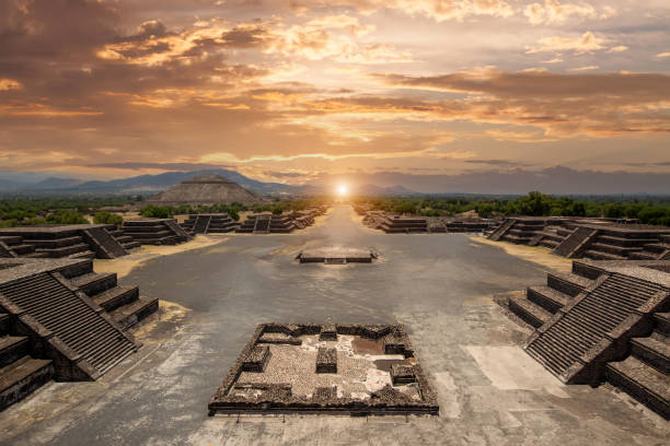 Landmark Teotihuacan pyramids