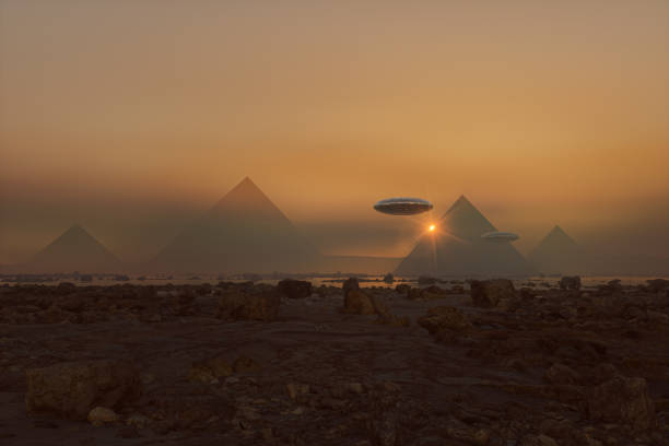 UFOs over Pyramids